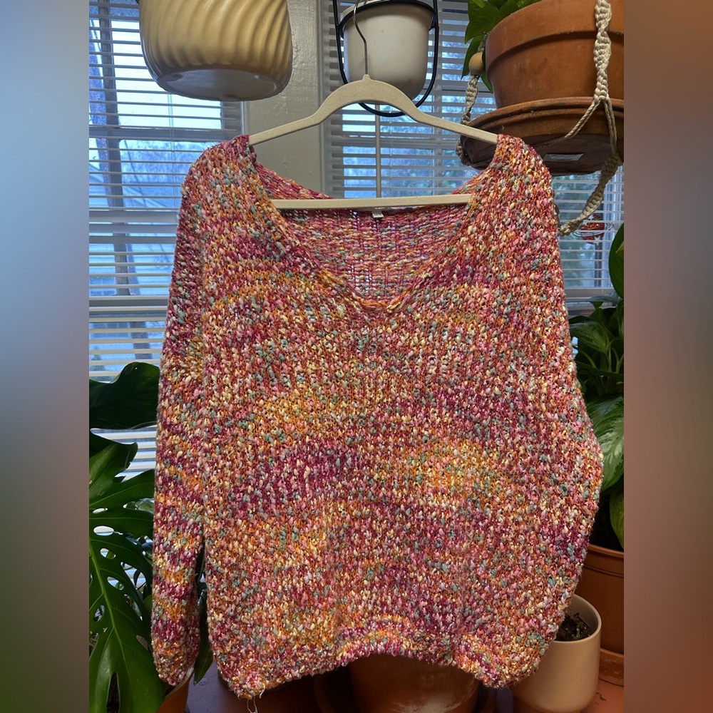 On The Road Colorful V-Neck Sweater